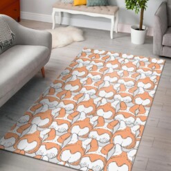 Corgi Butt Pattern Print Area Limited Edition Rug