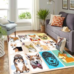 Corgi Quilt Mk Carpet Area Rug