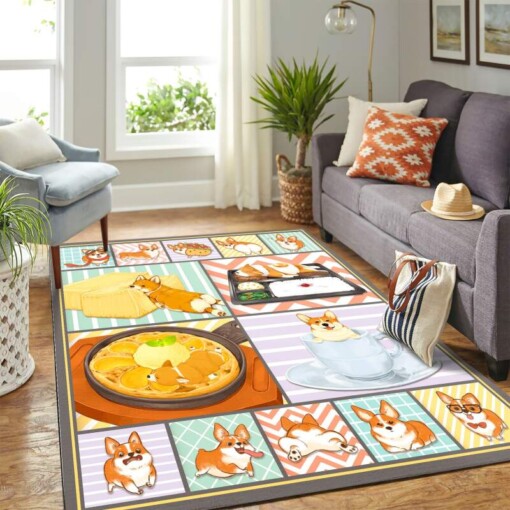 Corgi The Food Mk Carpet Area Rug