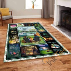 Couple Camping Partner For Life Living Room Bedroom Family Rug
