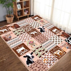 Cow Animal Cute We Will Love You Childrens Home Decoration Lover Farmer Gifts Rug