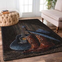 Cowboy Boot And Guitar Rectangle Limited Edition Rug