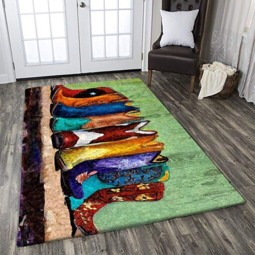 Cowboy Boots Rectangle Rug