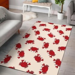 Crab Cartoon Pattern Print Area Limited Edition Rug