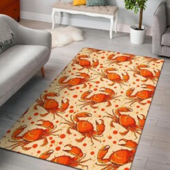 Crab Print Pattern Area Limited Edition Rug