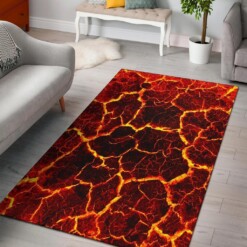 Crackling Flames Fire Area Rug