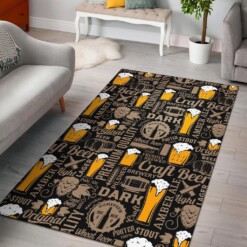 Craft Beer Print Pattern Area Limited Edition Rug