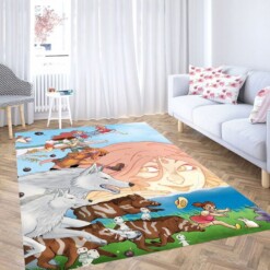 Crossover Spirited Away And Ghibli Living Room Modern Carpet Rug