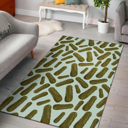 Cucumber Pickle Print Pattern Area Limited Edition Rug