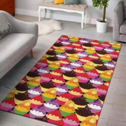 Cupcake Pattern Print Design Limited Edition Rug