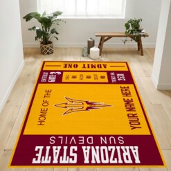 Customizable Arizona State Rug  Custom Size And Printing