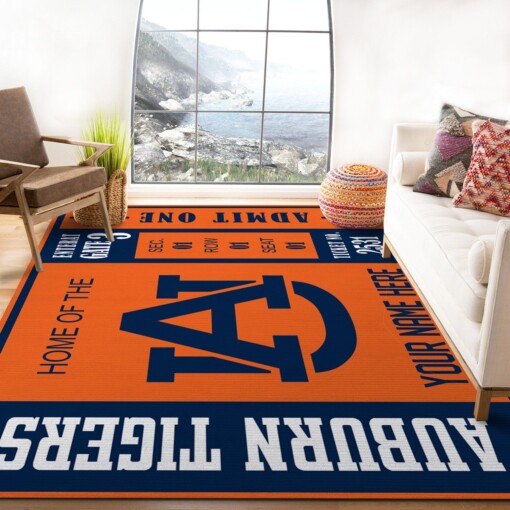 Customizable Auburn Tigers Rug  Custom Size And Printing