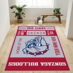 Customizable Gonzaga Bulldogs Rug  Custom Size And Printing