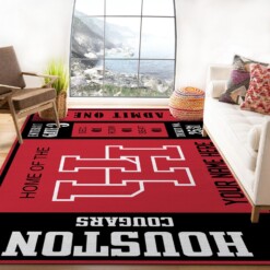 Customizable Houston Cougars Rug  Custom Size And Printing