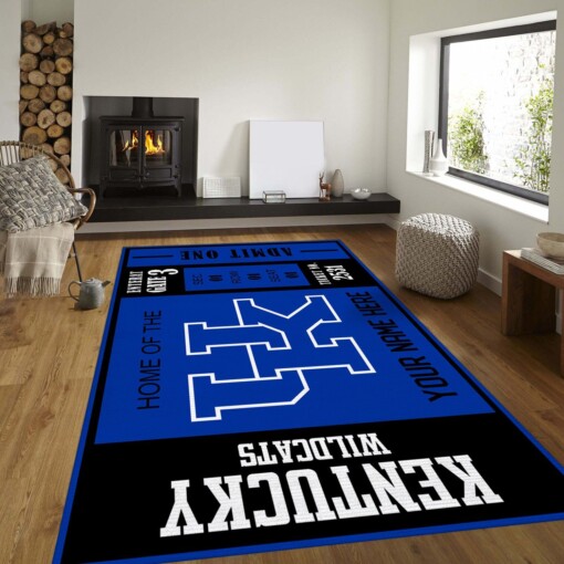 Customizable Kentucky Wildcats Rug  Custom Size And Printing