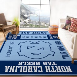 Customizable North Carolina Tar Heels Rug  Custom Size And Printing