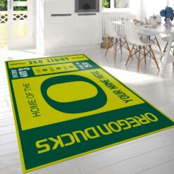 Customizable Oregon Ducks Rug  Custom Size And Printing