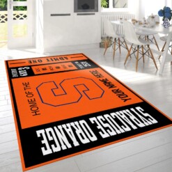 Customizable Syracuse Orange Rug  Custom Size And Printing