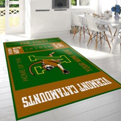 Customizable Vermont Catamounts Rug  Custom Size And Printing