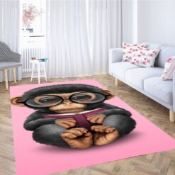 Cute Baby Chimpanzee Carpet Rug