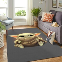 Cute Baby Yoda Carpet Floor Area Rug