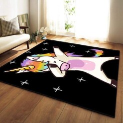 Cute Dabbing Unicorn Rectangle Limited Edition Rug