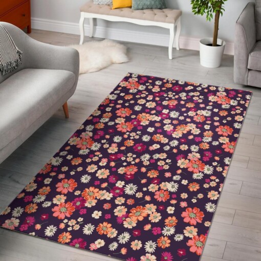 Cute Daisy Colorfulpattern Print Area Limited Edition Rug