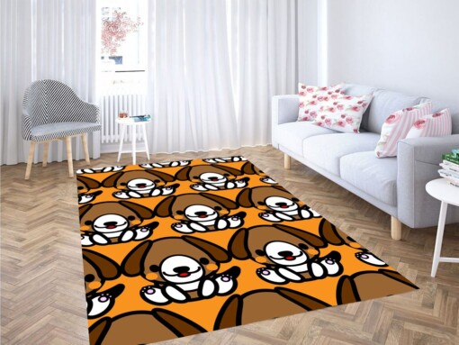 Cute Dog Living Room Modern Carpet Rug