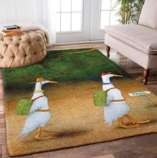 Cute Ducks Hiking Rectangle Limited Edition Rug