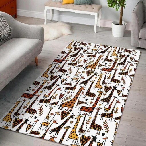 Cute Giraffe Rectangle Limited Edition Rug