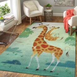 Cute Giraffes Area Rug