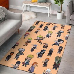 Cute Naruto Characters Chibi Area Rug