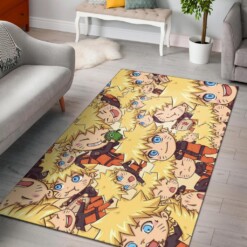 Cute Naruto Chibi Area Rug