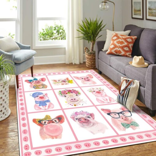 Cute Pig Art Mk Carpet Area Rug