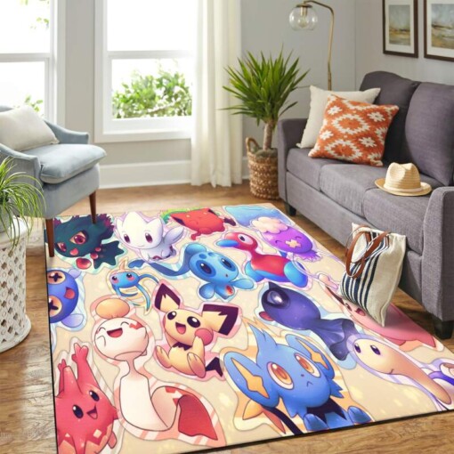 Cute Pokemon Chibi Carpet Area Rug