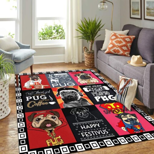 Cute Pug Mk Carpet Area Rug