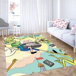 Cutest Finn Adventure Time Living Room Modern Carpet Rug