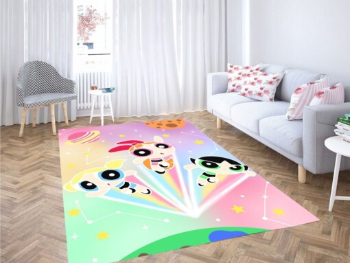 Cutest The Powepuff Girls Living Room Modern Carpet Rug