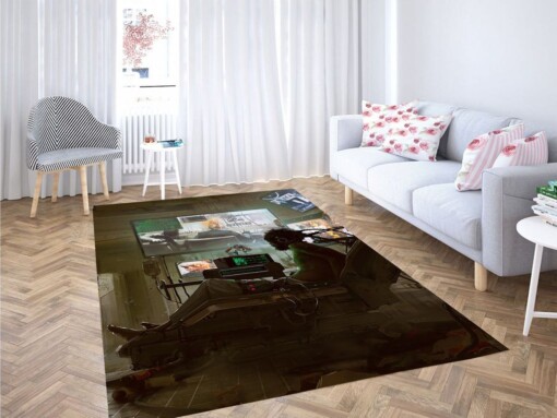 Cyberpunk 2077 3d Futuristic Art Living Room Modern Carpet Rug