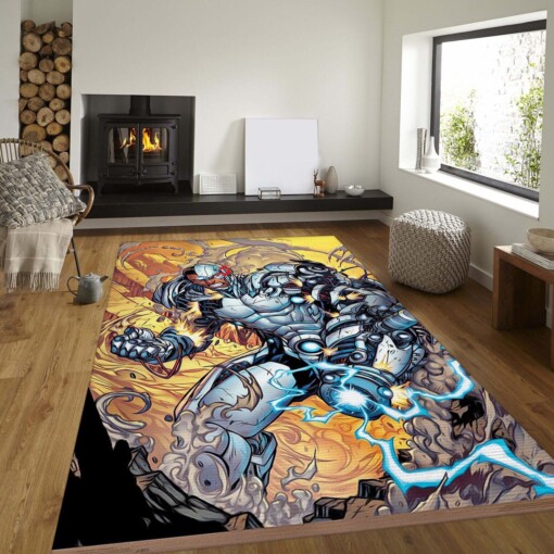 Cyborg Battle Rug  Custom Size And Printing