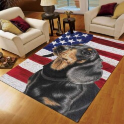 Dachshund American Carrying You Limited Edition Rug