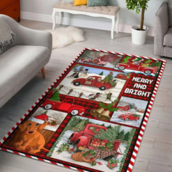 Dachshund Christmas Area Rug