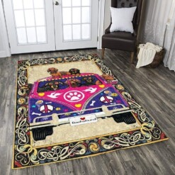 Dachshund Hippie Limited Edition Rug