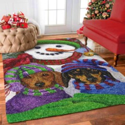 Dachshund Snowman Limited Edition Rug