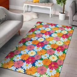 Daisy Pattern Print Design Limited Edition Rug