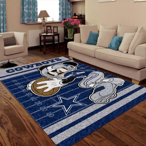 Dallas Cowboys Mickey Mouse Decorative Floor Rug