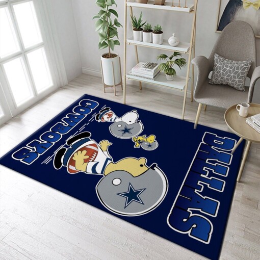Dallas Cowboys Snoopy Rug  Custom Size And Printing