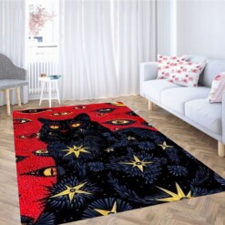 Daria Hlazatova Cat Living Room Modern Carpet Rug