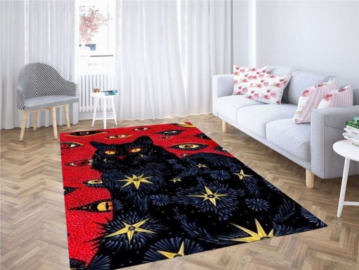 Daria Hlazatova Cat Living Room Modern Carpet Rug