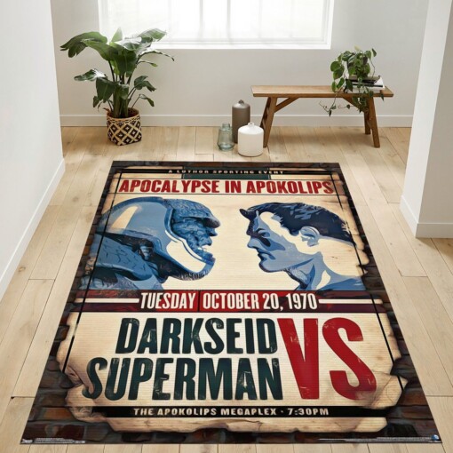 Darkside Vs Superman Rug  Custom Size And Printing